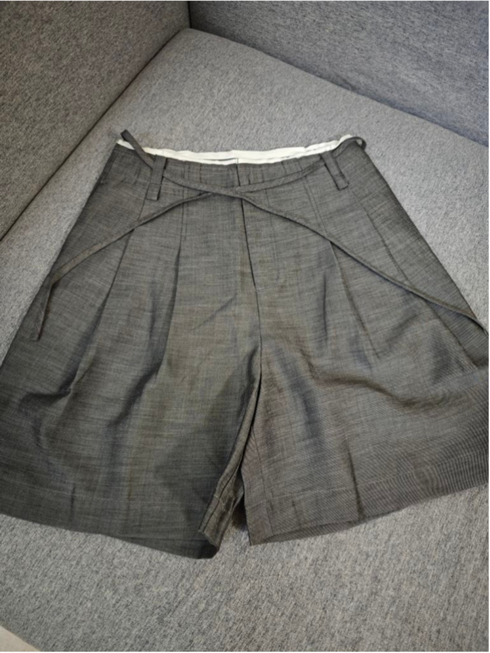 Women's Lyocell Gray High Waist Shorts